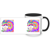 Tie Dye Hippie Gnome 11oz Color Accent Coffee Mug