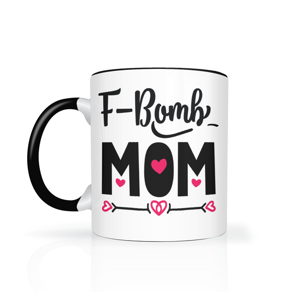 F BOMB MOM Color Accent 11oz Coffee Mug