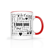 I LOVE YOU different languages 11oz Color Accent Coffee Mug