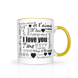 I LOVE YOU different languages 11oz Color Accent Coffee Mug