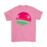 Retro PALM TREES and SUNSET Men's and Women's T-Shirt