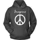 IMAGINE PEACE Unisex Hoodie Sweatshirt - J & S Graphics