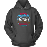 WINTER; Blankets, Snowflakes. Hot Chocolate, Fireplace, Snuggles Unisex HOODIE