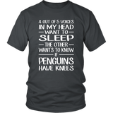 4 out of 5 Voices in my head want to sleep Unisex T-Shirt - J & S Graphics