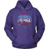 WINTER; Blankets, Snowflakes. Hot Chocolate, Fireplace, Snuggles Unisex HOODIE