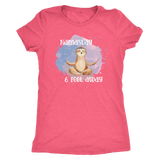 Namast'ay 6 Feet Away Yoga Sloth Women's T-Shirt Social Distancing