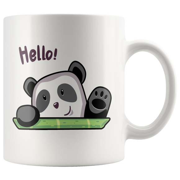 Hello PANDA, Cute Panda COFFEE MUG 11oz or 15oz
