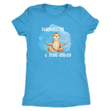 Namast'ay 6 Feet Away Yoga Sloth Women's T-Shirt Social Distancing