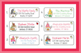 GARDEN GNOMES Labels, Property of, ADDRESS Labels, Sets of 30 Personalized Labels