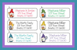 SPORTS GNOMES Labels, Property of, ADDRESS Labels, Sets of 30 Personalized Labels