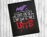 COME on in for a BITE Fun Halloween Decor Instant Download Art File Faux Chalkboard - J & S Graphics