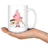 COFFEE GNOME Pink Garden Gnome COFFEE MUG 11oz or 15oz