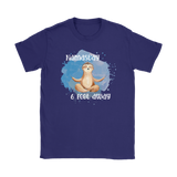 Namast'ay 6 Feet Away Yoga Sloth Women's T-Shirt Social Distancing