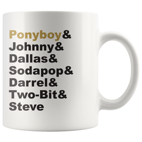THE OUTSIDERS Stay Gold Ponyboy 11oz White Coffee Mug - J & S Graphics