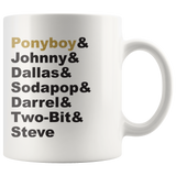 THE OUTSIDERS Stay Gold Ponyboy 11oz White Coffee Mug - J & S Graphics