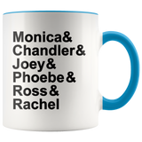 FRIENDS Name List Coffee Mug 11oz Color Accent Mug
