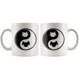 CAT DOG YIN YANG 11oz COFFEE MUG, Peace - J & S Graphics