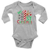 Baby's First Christmas Onesie Short Sleeve, Long Sleeve or Infant T-Shirt - J & S Graphics