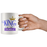 Couples COFFEE MUG Set, King & Queen of the Family, 11oz Mugs