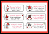 Ladybug Gnomes Labels, Property of, Personalized Address Labels, Sets of 30