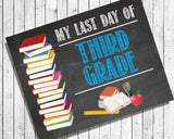 Last Day of School, ALL GRADES Photo Prop, 8x10 Art Print, Last Day of School PRINT - J & S Graphics