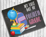 Last Day of School, ALL GRADES Photo Prop, 8x10 Art Print, Last Day of School PRINT - J & S Graphics