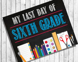 Last Day of School, ALL GRADES Photo Prop, 8x10 Art Print, Last Day of School PRINT - J & S Graphics