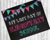 Last Day of School, ALL GRADES Photo Prop, 8x10 Art Print, Last Day of School PRINT - J & S Graphics