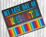 Last Day of School, ALL GRADES Photo Prop, 8x10 Art Print, Last Day of School PRINT - J & S Graphics