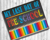 Last Day of School, ALL GRADES Photo Prop, 8x10 Art Print, Last Day of School PRINT - J & S Graphics