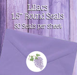 LILACS Address Labels and/or Matching Seals, Sets of 30, Personalized