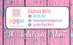 Personalized LuLaRoe Labels, 30 Return Address, Home Parties, Leggings - J & S Graphics