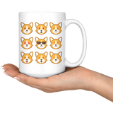 CORGI Emojis Emoticons CORGI 11oz or 15oz COFFEE MUG