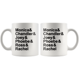 FRIENDS Name List Coffee Mug 11oz or 15oz