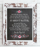 BE THE NICE KID 8x10 Typography Wall Decor, Faux Chalkboard, Anti-Bullying Print - J & S Graphics