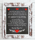 BE THE NICE KID 8x10 Typography Wall Decor, Faux Chalkboard, Anti-Bullying Print - J & S Graphics