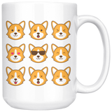 CORGI Emojis Emoticons CORGI 11oz or 15oz COFFEE MUG