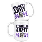 PROUD ARMY MOM 11oz or 15oz COFFEE MUG