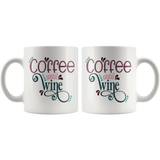 COFFEE UNTIL WINE 11oz Coffee Mug - J & S Graphics