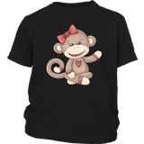 GIRL SOCK MONKEY Youth T-Shirt - J & S Graphics