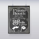 Rustic Look PHOTO BOOTH 8x10 Wedding Decor Print - J & S Graphics