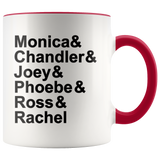 FRIENDS Name List Coffee Mug 11oz Color Accent Mug