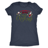 I'M DREAMING of a WINE CHRISTMAS Women's Triblend T-Shirt - J & S Graphics