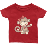 GIRL SOCK MONKEY Infant T-Shirt - J & S Graphics