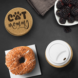CAT MOMMY Cork Coasters, Set of 4