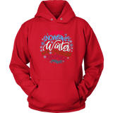 WINTER; Blankets, Snowflakes. Hot Chocolate, Fireplace, Snuggles Unisex HOODIE