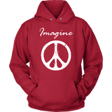 IMAGINE PEACE Unisex Hoodie Sweatshirt - J & S Graphics