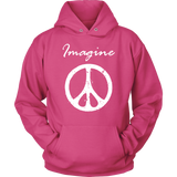 IMAGINE PEACE Unisex Hoodie Sweatshirt - J & S Graphics