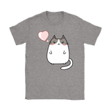 Cute KAWAII CAT with Heart Women's T-Shirt