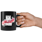 MOM by Day, CRAFTER by Night Black Ceramic 11oz COFFEE MUG